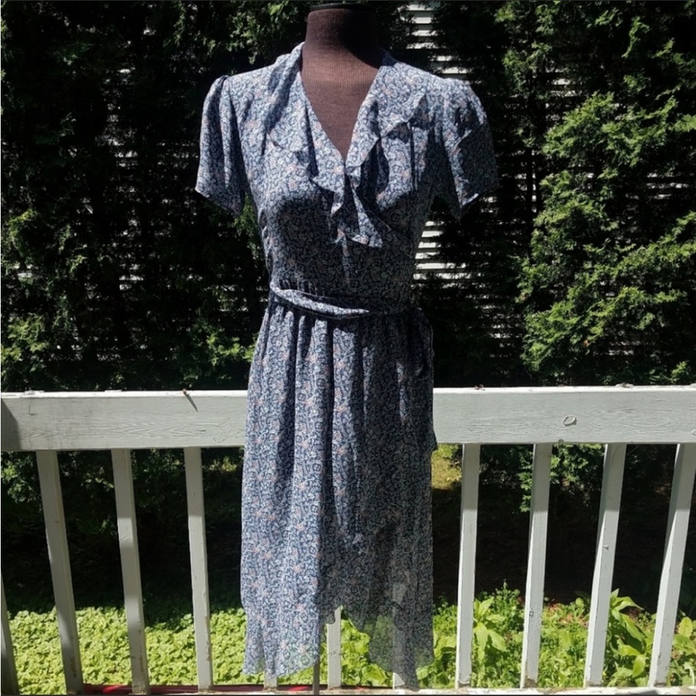 Silk wrap dress by Annie Havlick for Anthropologie